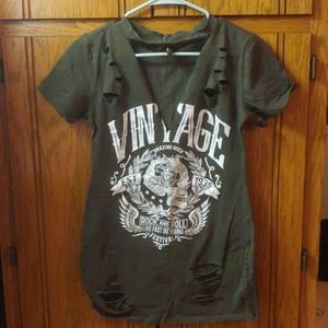 DISTRESSED FESTIVAL TEE NWOT
